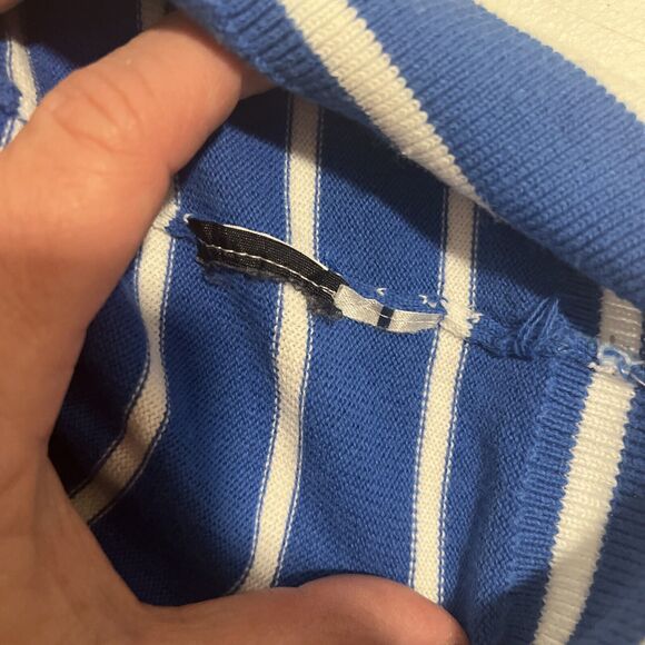 Tommy Hilfiger Women's Blue & White Striped Cardigan L Preppy Nautical Classic - Picture 6 of 11